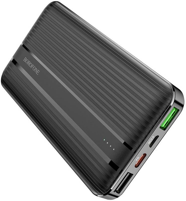 Baterie externa Borofone BJ9 Uranus, 10000 mAh, 2x USB, 1x USB-C, 3A, Black