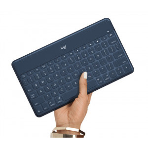 Logitech Tastatura Bluetooth Keys-To-Go, Layout US, Classic Blue pentru iPad