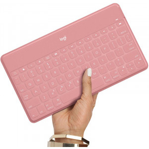 Logitech Tastatura Bluetooth Keys-To-Go, Layout US, Blush Pink pentru iPad