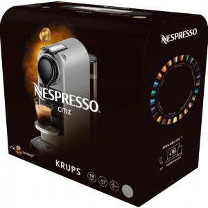Nespresso by Krups CitiZ, 19 bari, 1260W, 1L, Argintiu
