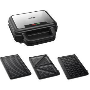 Tefal Sandwich maker UltraCompact 3-in-1 SW383D10, 700W, Negru/Argintiu