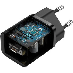 Baseus Super Si, 1x USB-C, Quick Charge 25W, Black + cablu USB-C