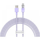 Cablu de date / adaptor Baseus Explorer, USB Male la USB-C Male, 100W 2 m, Quick Charge, Purple, amperaj maxim suportat 6A