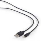Cablu de date / adaptor Gembird USB-A Male la Lightning Male, 1 m, Black
