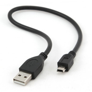 Cablu de date / adaptor Gembird USB Male la Mini USB Male, 0.3 m, Black