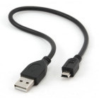 Cablu de date / adaptor Gembird USB Male la Mini USB Male, 0.3 m, Black