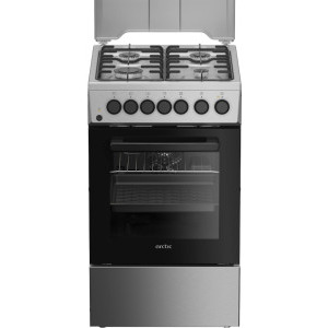 Aragaz Arctic AMG5612STLXN, Mixt, 4 arzatoare, Sistem de siguranta, Aprindere integrata, Aqua Drop Clean, Grill, Clasa A, 50 cm, Inox