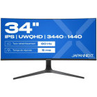 Monitor LED JAPANNEXT IPS340UWQHD60C Curbat 34 inch UWQHD IPS 5 ms 60 Hz HDR FreeSync