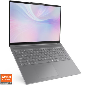 Laptop Lenovo 16 IdeaPad Slim 5 16AHP10, WUXGA IPS, Procesor AMD Ryzen™ 7 8845HS (16M Cache, up to 5.10 GHz), 16GB DDR5, 1TB SSD, AMD Radeon 780M, No OS, Luna Grey