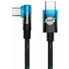 Cablu de date / adaptor Baseus MVP 2, USB-C Male la USB-C Male, 100 W, Angled, 2 m, Black