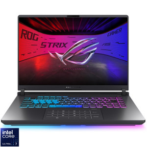 Laptop ASUS Gaming 16 ROG Strix G16 G615LH, 2.5K 240Hz, Procesor Intel® Core™ Ultra 7 255HX (30M Cache, up to 5.20 GHz), 16GB DDR5, 512GB SSD, GeForce RTX 5050 8GB, No OS, Eclipse Gray