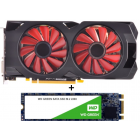 DIY Kit Upgrade AMD pentru Gaming Corvus, 120GB SSD + Radeon RX 570 8GB GDDR5