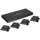 Adaptor LINDY Splitter Extender HDMI & IR, 1x HDMI Female - 4x RJ-45 Female - 4x HDMI Female, pana la 50 m