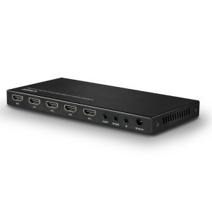 LINDY Switch HDMI 4K 60Hz, 4x HDMI In, 1x HDMI Out, Extractor Audio