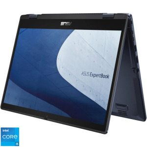 ASUS 14'' ExpertBook B3 Flip B3402FBA, FHD Touch, Procesor Intel® Core™ i5-1235U (12M Cache, up to 4.40 GHz, with IPU), 16GB DDR4, 512GB SSD, Intel Iris Xe, No OS, Star Black
