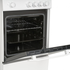 Heinner HFSC-V50WH, 4 arzatoare, Gaz, Dispozitiv de siguranta, 50 cm, Alb
