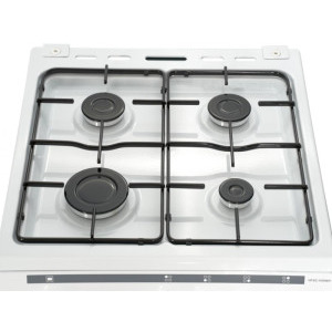 Heinner HFSC-V50WH, 4 arzatoare, Gaz, Dispozitiv de siguranta, 50 cm, Alb