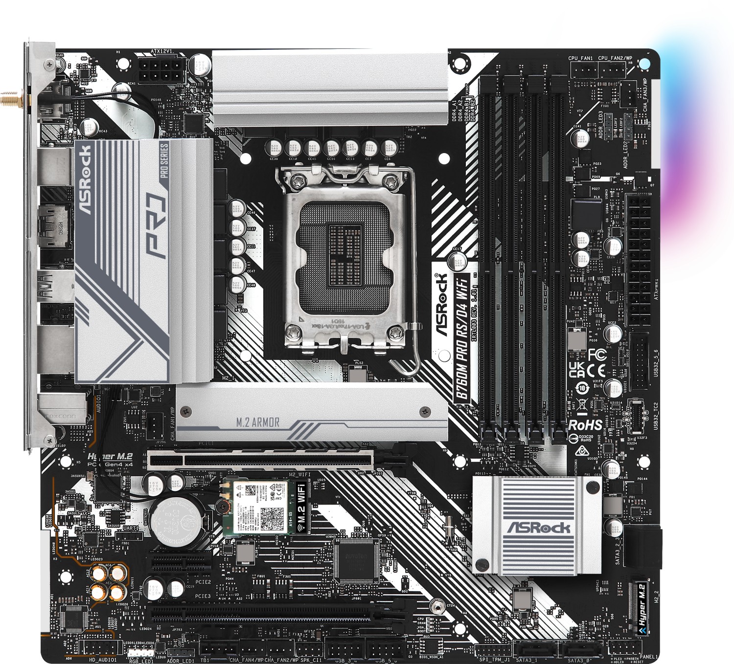 Placa de baza ASRock B760M PRO RS/D4 WIFI