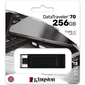 Kingston DataTraveler 70 256GB USB 3.2 Type-C Black