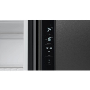 Bosch KFN96AXEA, 605 L, No Frost, Clasa E, FreshSense, 183 cm, Inox negru