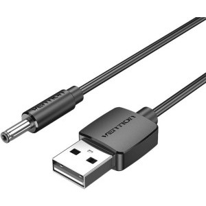 Vention USB Male  - DC 3.5 mm Male, 0.5m, negru