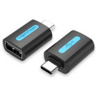 Adaptor Vention 1x USB-C Male - 1x USB 2.0 Female, Negru