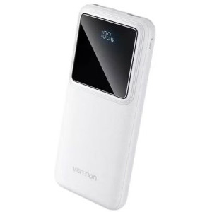 Vention 10000 mAh, 2x USB, 1x USB-C, 22.5W White