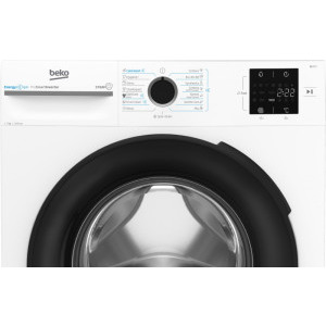Beko BM3WFSU37213WB, 7 kg, 1200 RPM, Clasa A, ProSmart Inverter, SteamCure, AddXtra, WaterMode, ColdWash, Alb
