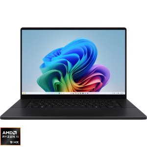 Laptop ASUS 16 ProArt P16 OLED H7606WX, 4K 120Hz Touch, Procesor AMD Ryzen™ AI 9 HX 370 (24M Cache, up to 5.1 GHz), 64GB LPDDR5X, 2x 2TB SSD, GeForce RTX 5090 24GB, Win 11 Pro, Nano Black
