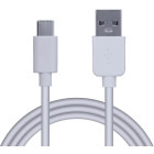 Cablu de date / adaptor Spacer USB-A Male la USB-C Male, 1 m, White