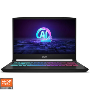 Laptop MSI Gaming 15.6 Katana A15 AI B8VE, FHD 144Hz, Procesor AMD Ryzen™ 9 8945HS (16M Cache, up to 5.2 GHz), 16GB DDR5, 512GB SSD, GeForce RTX 4050 6GB, Free DOS, Black