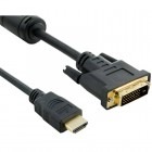 4World HDMI Male - DVI-D Male, 3m, negru