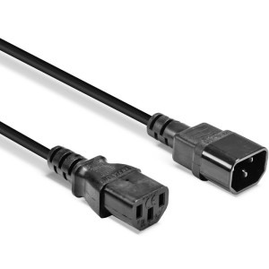 LINDY IEC 320 C14 Male - IEC 320 C13 Female, 2m, negru
