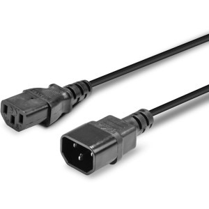 LINDY IEC 320 C14 Male - IEC 320 C13 Female, 2m, negru