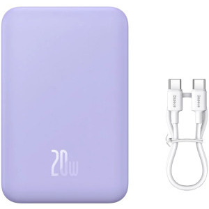 Baseus Magnetic Mini, 20000 mAh Wireless Fast Charge 20W, Violet