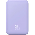 Baterie externa Baseus Magnetic Mini, 20000 mAh Wireless Fast Charge 20W, Violet