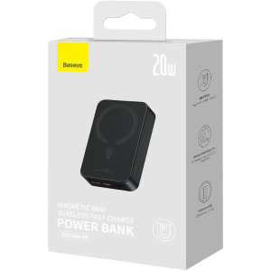 Baseus Magnetic Mini, 20000 mAh Wireless Fast Charge 20W, Black