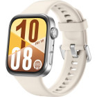 SmartWatch Huawei Watch Fit 4, Silver cu White Fluoroelastomer Strap