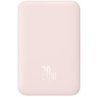 Baterie externa Baseus Magnetic Mini Air Wireless, 10000 mAh, 1x USB-C, 20 W, MagSafe, Pink