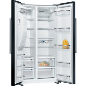 Bosch KAD93ABEP, 562 L, Clasa E, Total No Frost, Inverter, MultiAirflow, Control electronic, 179 cm, Negru