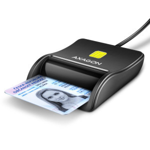 Cititor carduri AXAGON Cititor electronic carti de identitate CRE-SM3N, USB 2.0