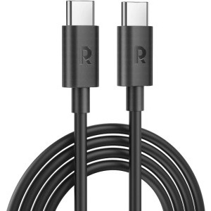 Cablu de date / adaptor RP-CB1021, USB-C Male la USB-C Male, 1 m, Black