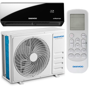 Aer conditionat Daewoo Pro Series DAC-24PROBK, 24000 BTU, A++/A+, Wi-Fi, Inverter, Filtru cu ioni de argint + Kit instalare inclus