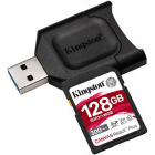 Card memorie Kingston SDXC Canvas React Plus Clasa 10 UHS-II 128GB + cititor USB