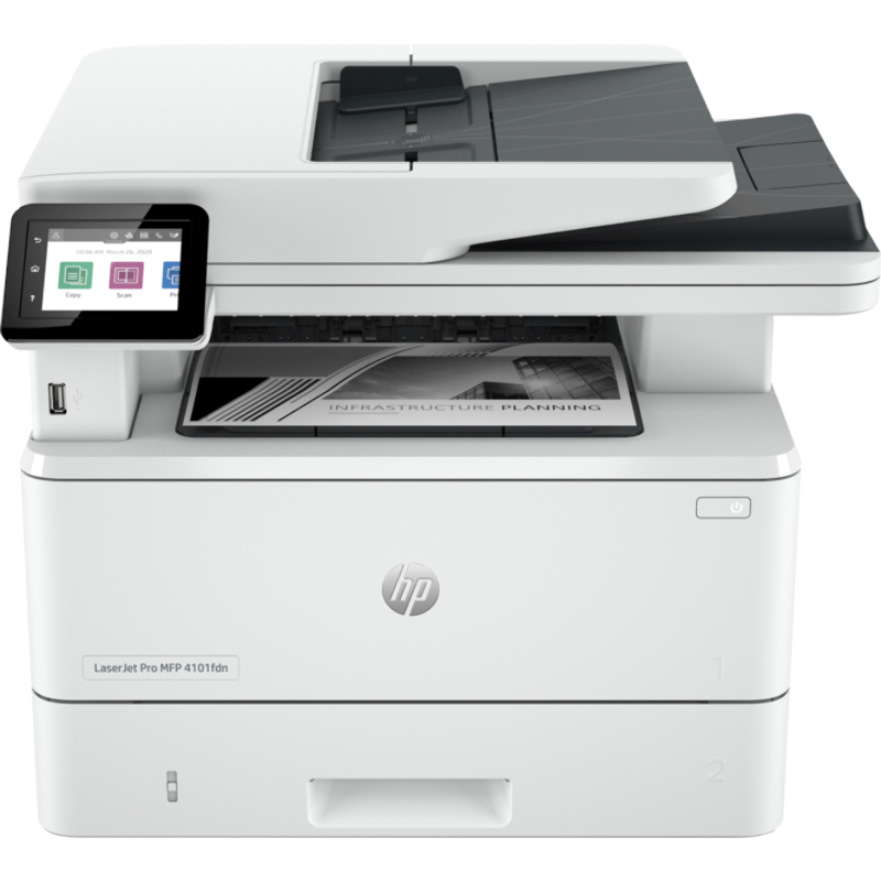 Multifunctionala HP LaserJet Pro MFP 4102fdn, Laser, Monocrom, Format A4, Duplex, Retea, Fax