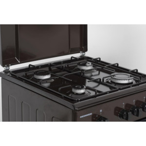 Heinner HFSC-SME50BRW, 4 arzatoare, Gaz, Dispozitiv de siguranta, 50 cm, Maro