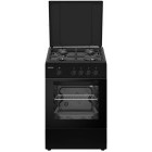 Aragaz Heinner HFSC-SME50BK, 4 arzatoare, Gaz, Dispozitiv de siguranta, 50 cm, Negru