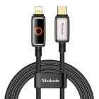 Cablu de date / adaptor Mcdodo USB-C Male la Lightning Male, 36W, 1.2 m, Black