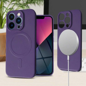 Lemontti Capac protectie spate Silicon MagSafe Purple iPhone 15 Pro Max