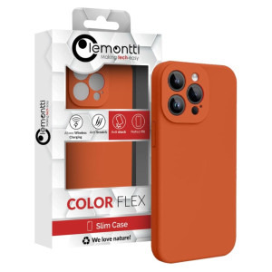 Lemontti Capac protectie spate Liquid Silicon MagCharge Orange pentru iPhone 15 Pro Max